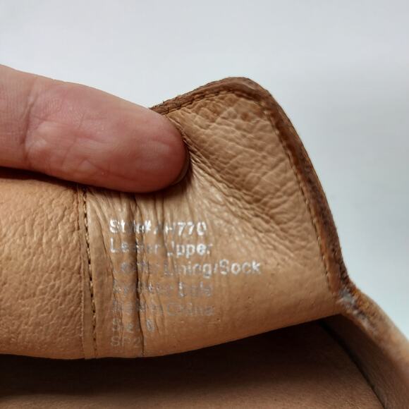 Madewell Pointed Toe Tan Leather Flat Loafer Size 6 - Picture 12 of 14